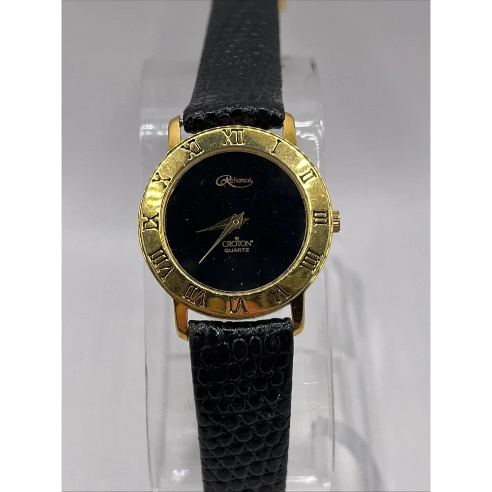 Vintage‎ Reliance by Croton Women's Quartz Watch Leather Band 25mm- New Battery